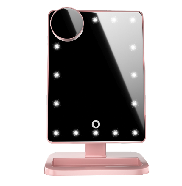 Touch Screen Makeup Mirror With LED Bluetooth Speaker