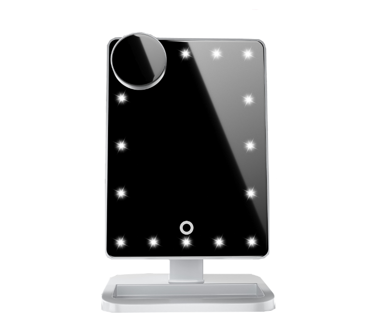 Touch Screen Makeup Mirror With LED Bluetooth Speaker