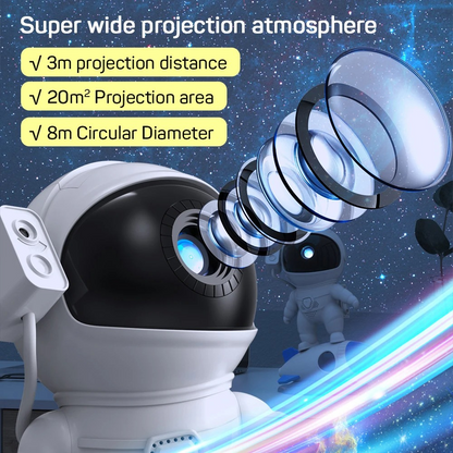 Astronaut Galaxy Projector On Rocket