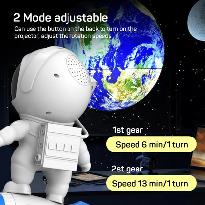 Astronaut Galaxy Projector On Rocket