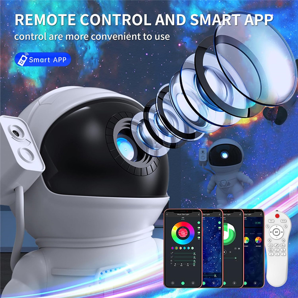 Astronaut Galaxy Projector On Rocket