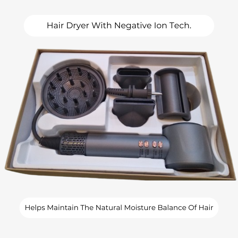 Hair Dryer With Negative Ion Tech.