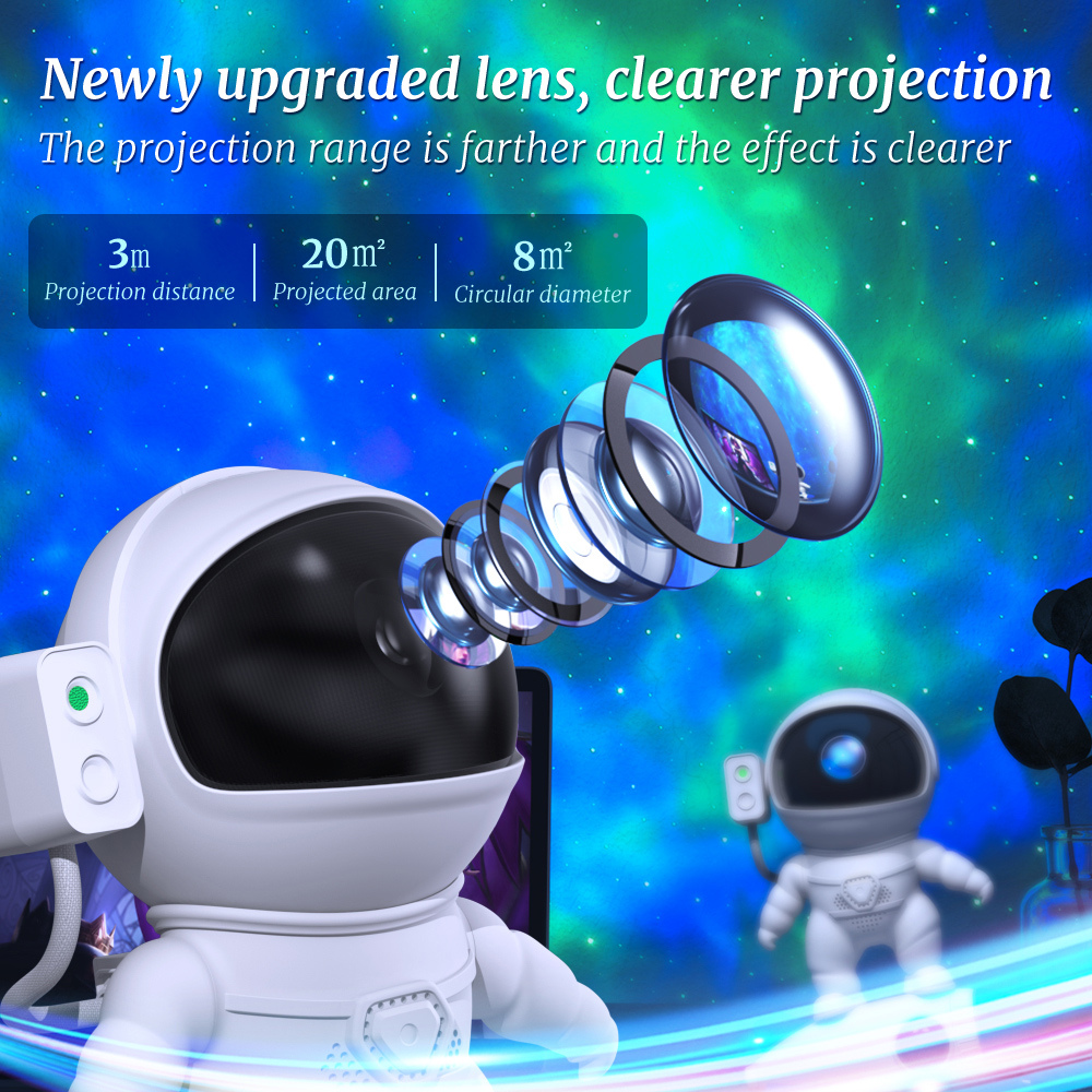Astronaut Galaxy Projector On Rocket