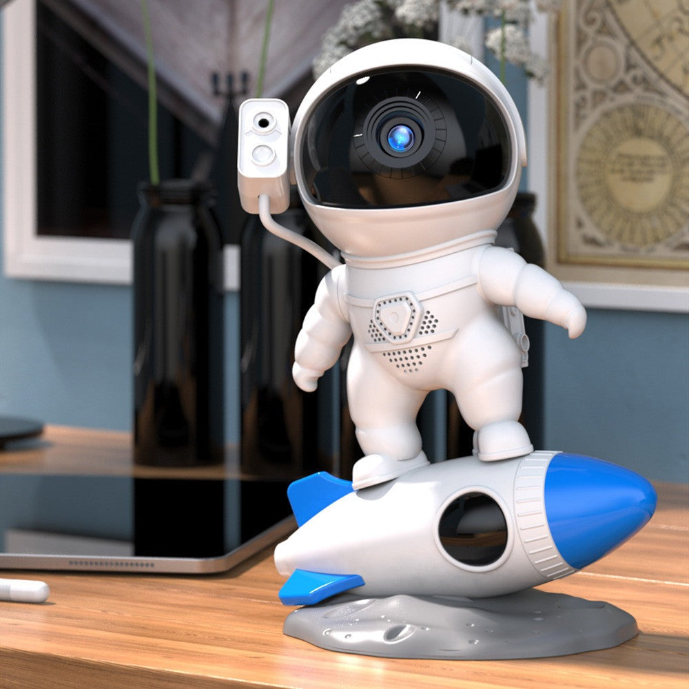 Astronaut Galaxy Projector On Rocket