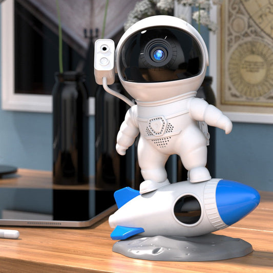 Astronaut Galaxy Projector On Rocket